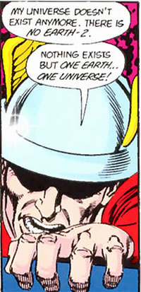 Crisis on Infinite Earths panel : jay garrick explains the new normal of a singular universe