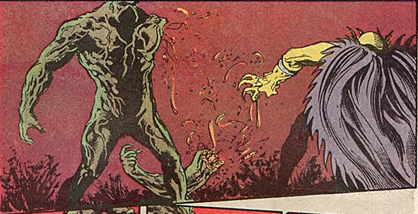 alan moore swamp thing :  arm off