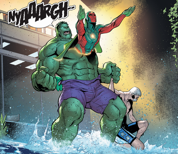 vision going through the hulk