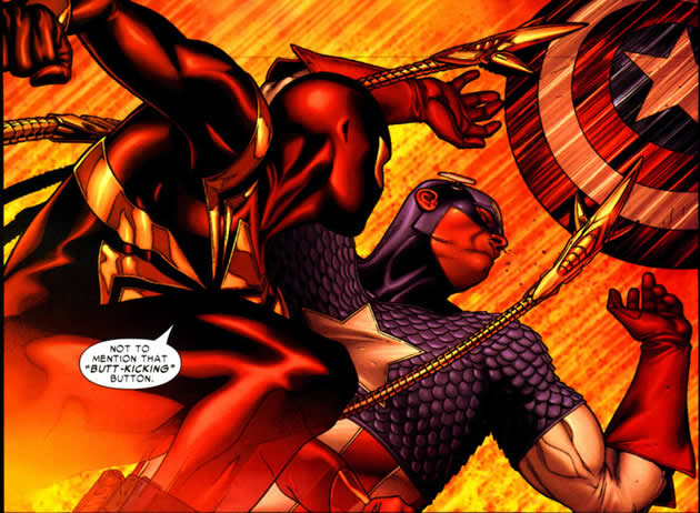 spider-man hits captain america