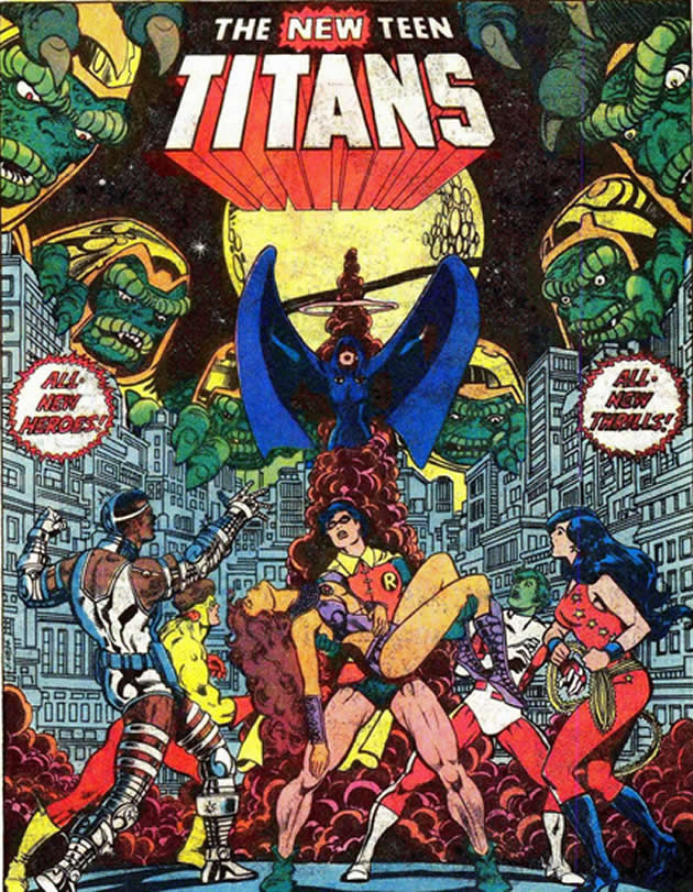the new teen titans splash page