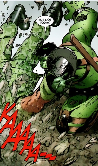 Gedion clobbered by Hulk
